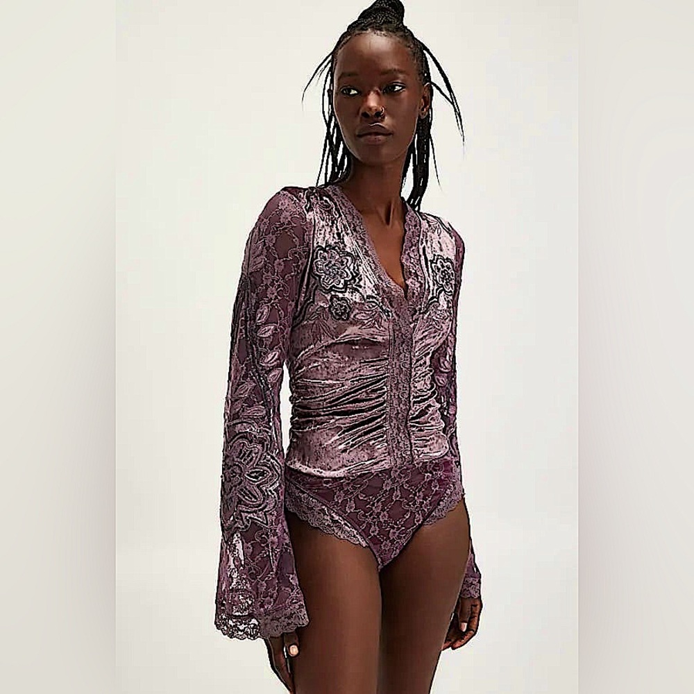 Free People Night Owl Bodysuit NWOT